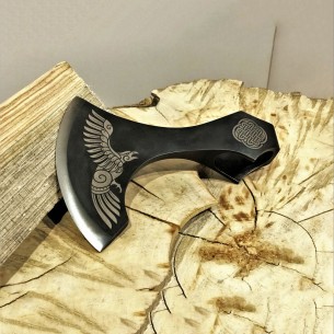 Custom Axe Head With Author's "Thor's Raven" Engraving Axe For Sale